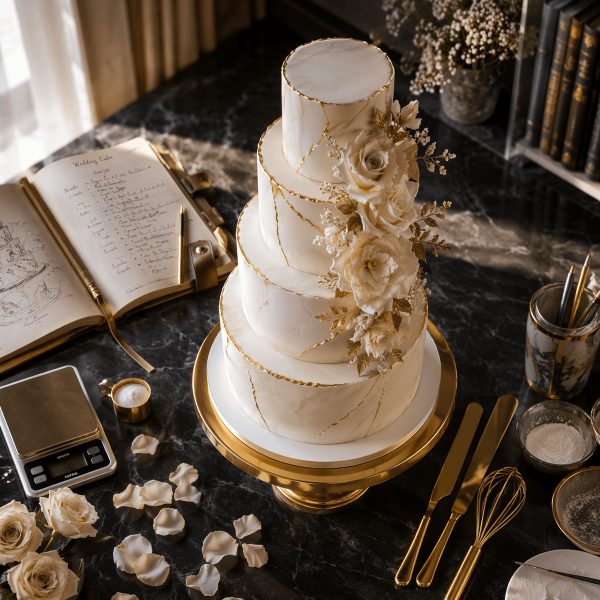 Professional pastry studio workspace